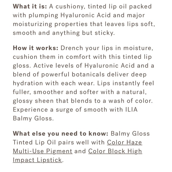 New ILia Balmy Gloss Tinted Lip Oil - Picture 6 of 6